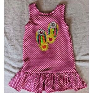 Dress 24 Months New Girls Younglands Flip Flops Pink Polka Dot